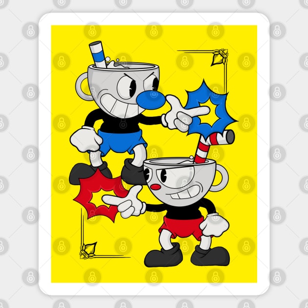 Cuphead Design - Colour Magnet by JCoulterArtist